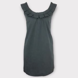 Fei Anthropologie Women’s Carambola Dress Size 2 Shift Ruffle Trim Pleated